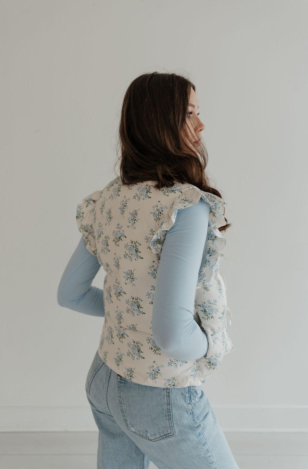 Blue Aurora Puffer Vest